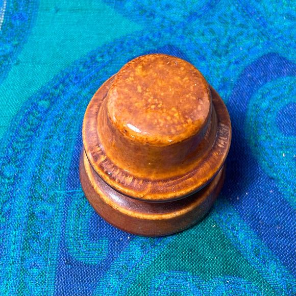 Vintage Ceramic Insulator Cocoa Light Brown - Picture 2 of 3
